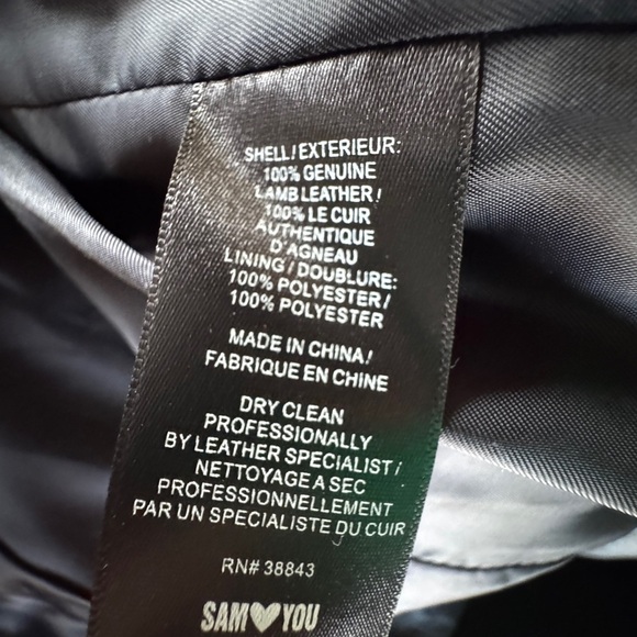 Sam Edelman Moto Jacket Peplum style Genuine Leather NWT - Picture 7 of 9